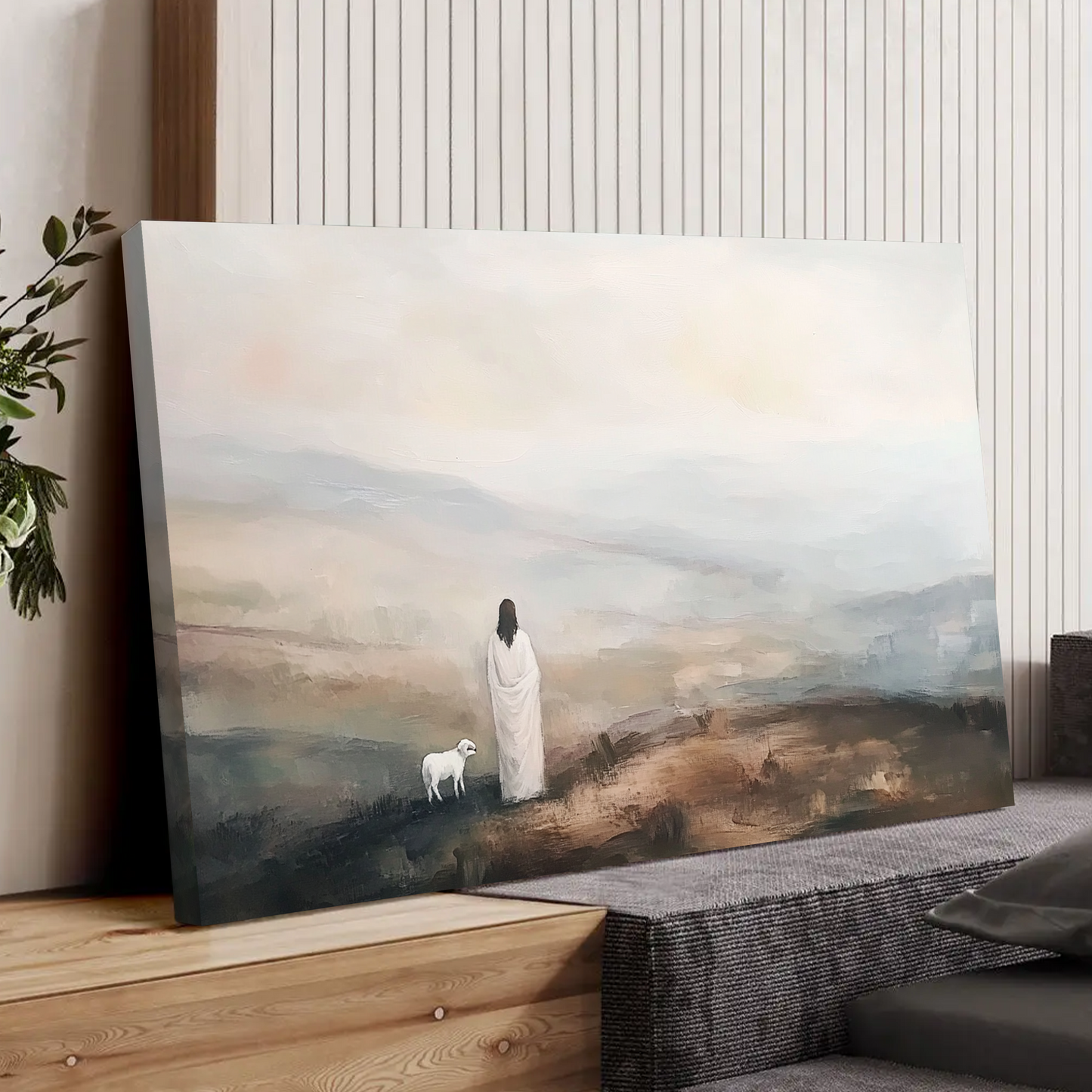 Jesus & Lamb - Canvas Print