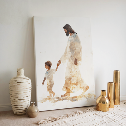 Walking with Jesus - Canvas Print